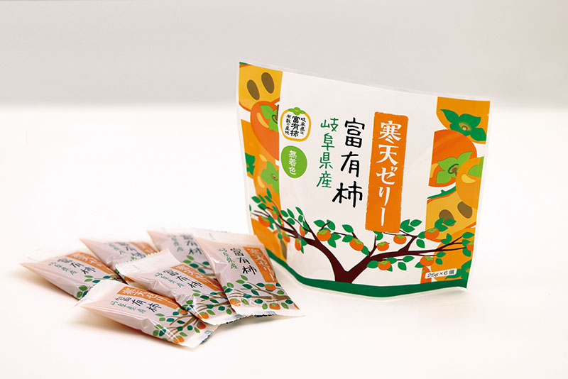 富有柿寒天ゼリー 5袋セット 寒天 ｜ こんにゃく、寒天ゼリー通販なら
